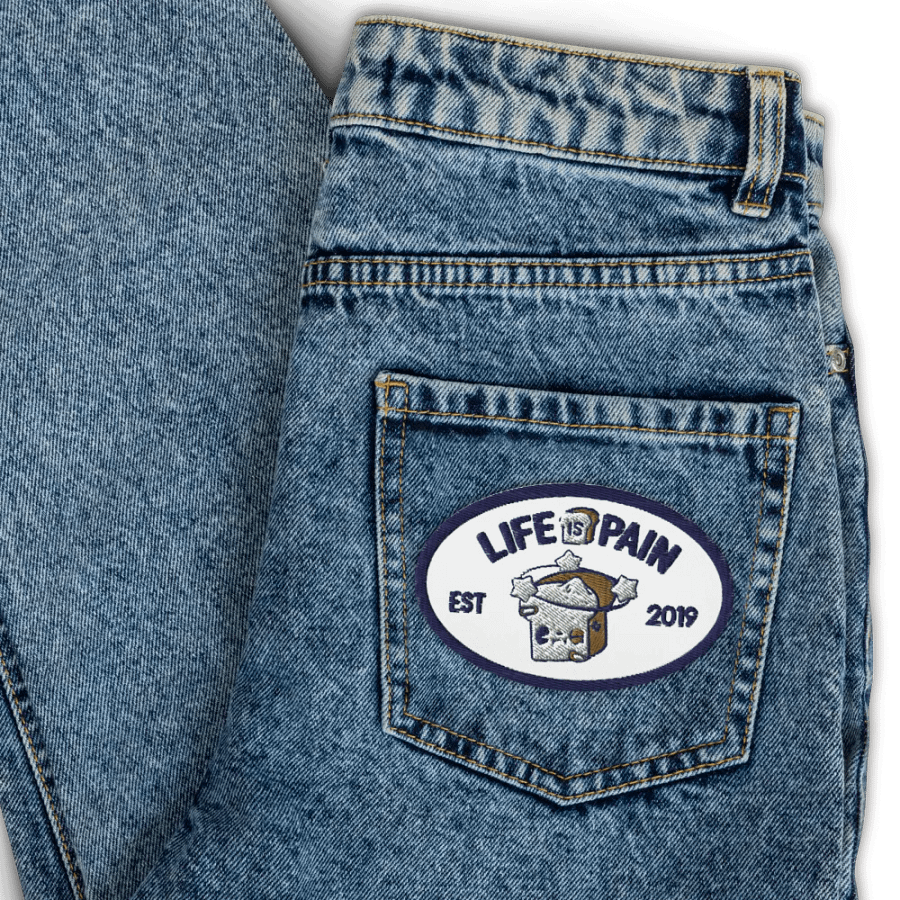 Life is Pain 4″×2.6″ Embroidered Patch product image (7)