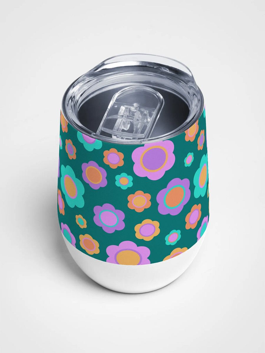 Party Time! Retro Flowers Wine Tumbler product image (5)