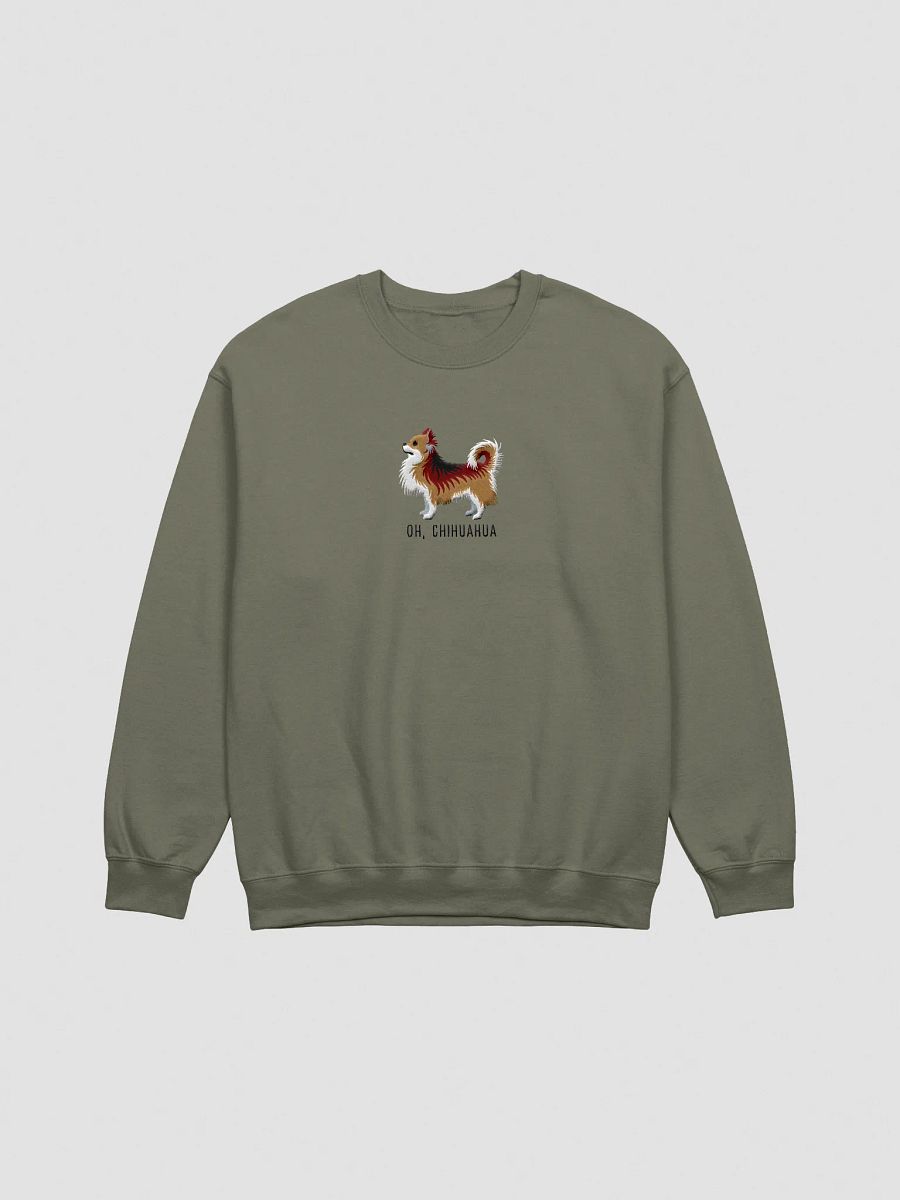 Oh, Chihuahua Sweatshirt (Embroidered) of a Longhaired Chihuahua(Sable) product image (7)