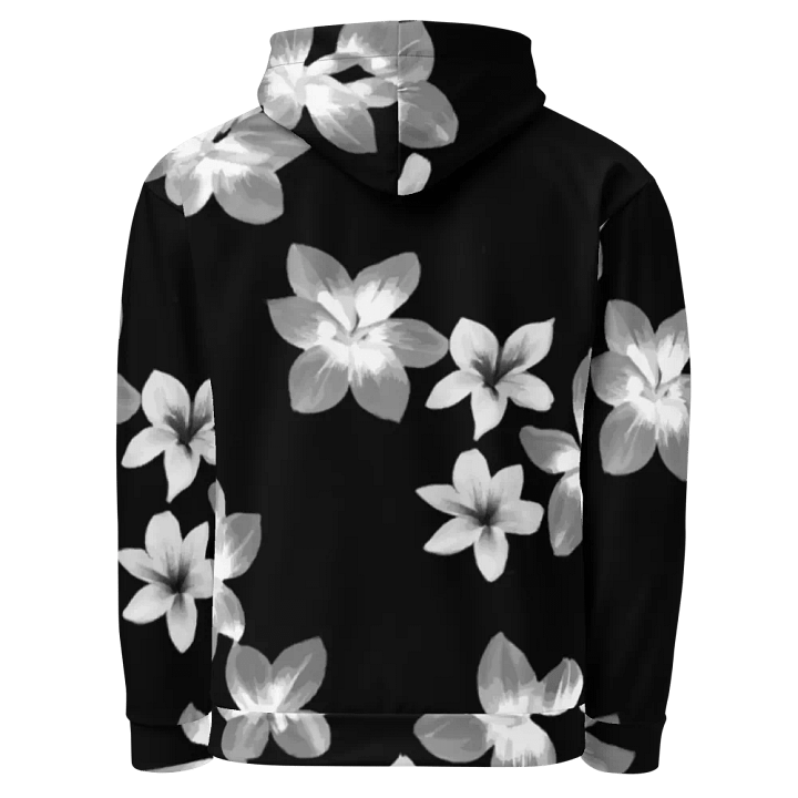 Volcanic Ash Caribbean Flower Print | Relaxed Fit Unisex Hoodie product image (2)