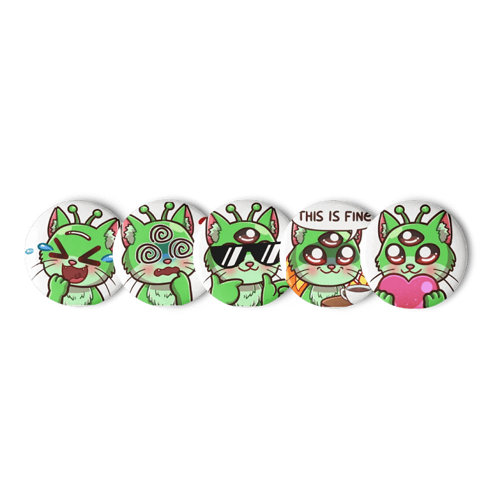 Cosmos Cat Pin Button Set product image (2)