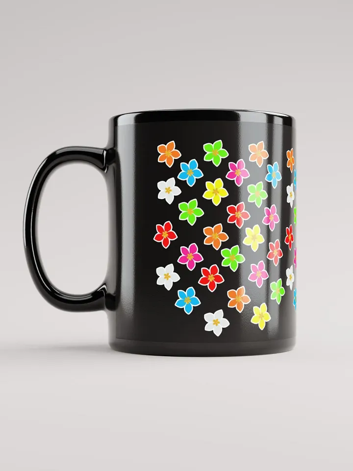 Colorful Flower Petals Black Mug product image (1)