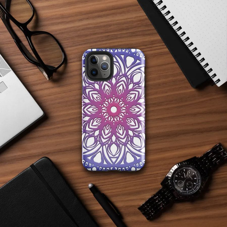 Purple blue mandala Phone case product image (1)