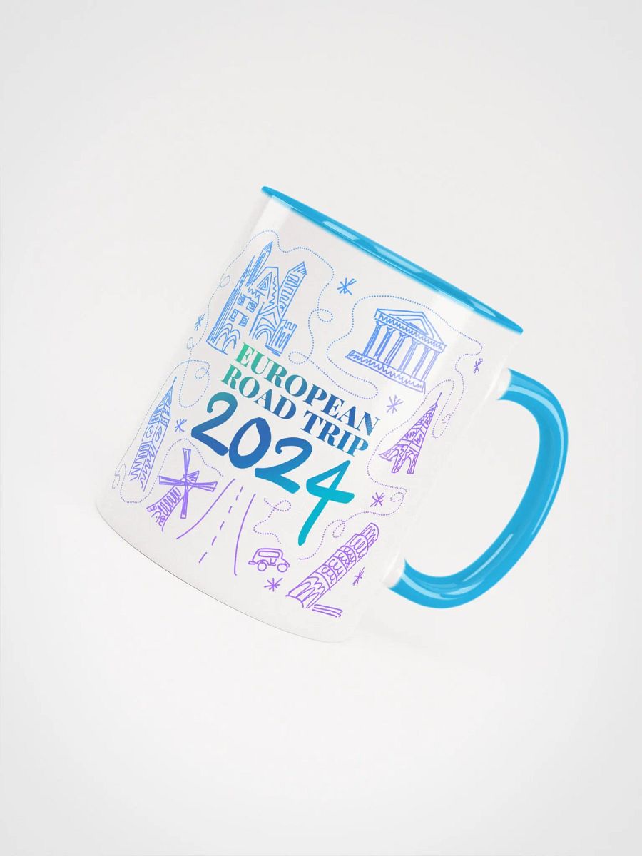 European Road Trip Souvenir Mug (Cool Colors) (11oz) product image (4)