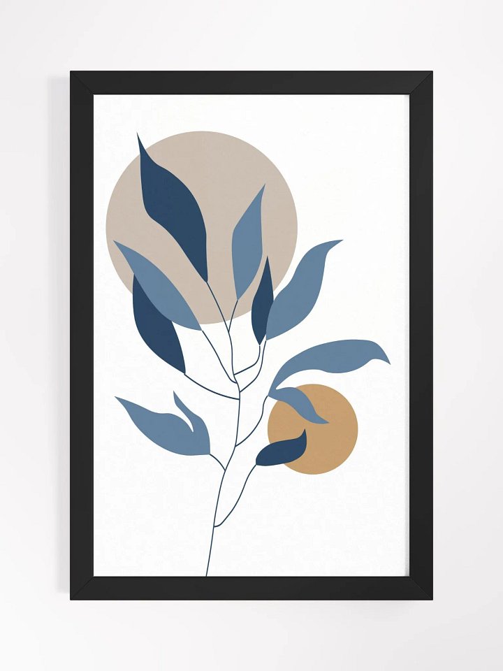 Modern Leaves and Circles Framed Poster product image (3)