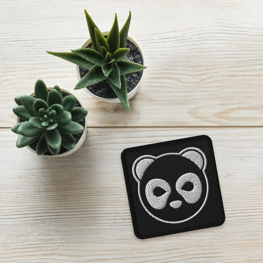 White Panda Logo Embrodiered Patch product image (4)