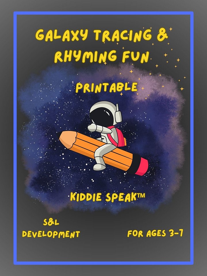 Galaxy Tracing & Rhyming Fun Worksheets product image (1)