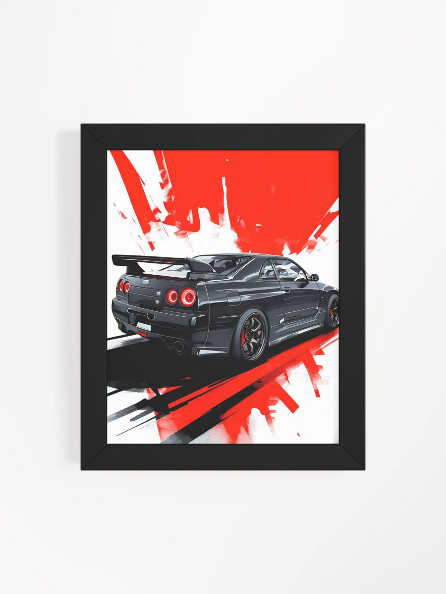 Stylized Sports Car Rear View Poster product image (10)