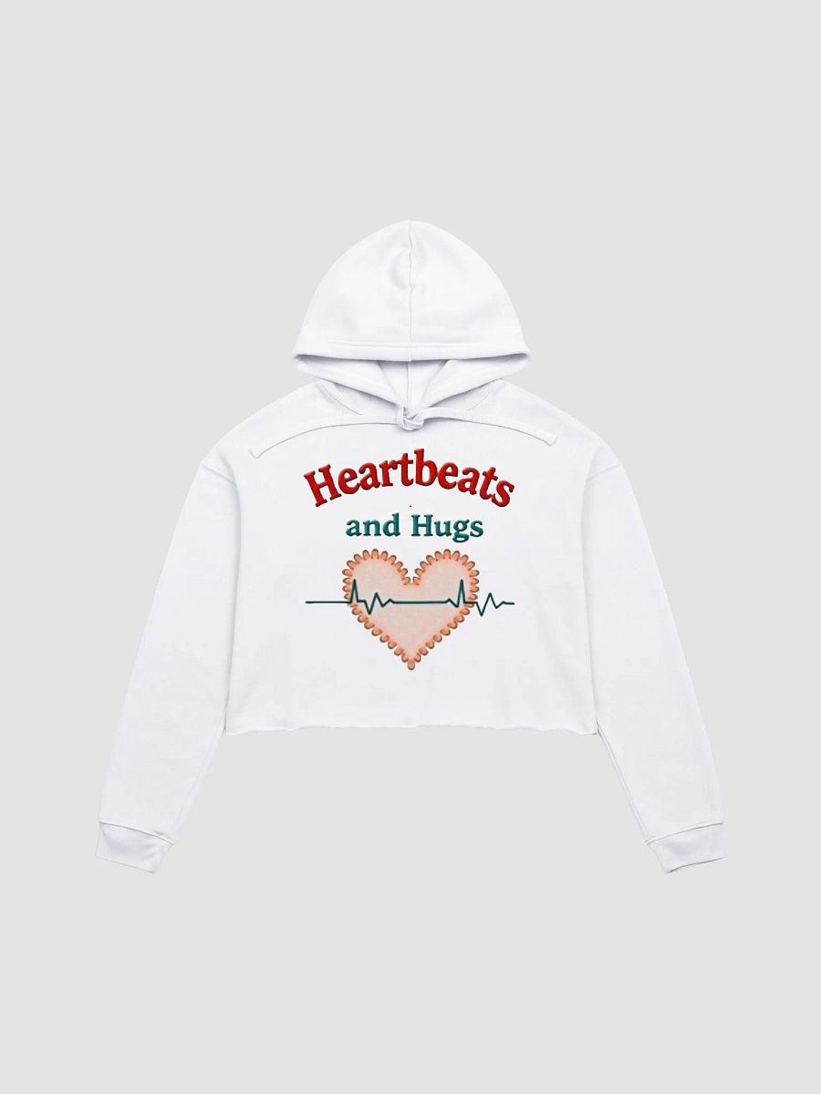 Heartbeats and Hugs Crop Hoodie product image (4)