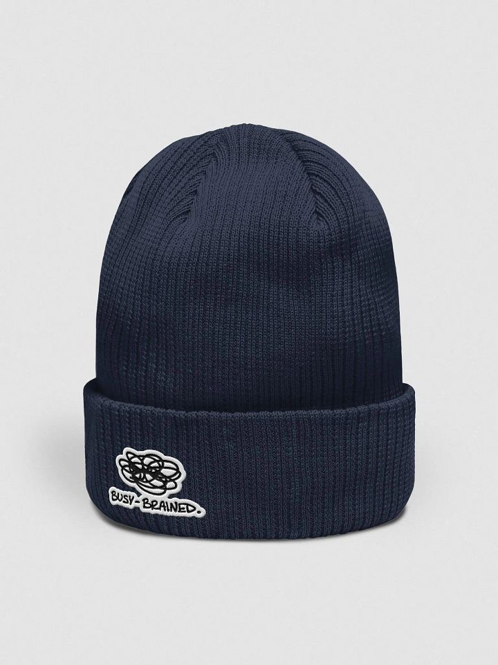 BUSY-BRAINED (bubble design) embroidered organic beanie product image (12)