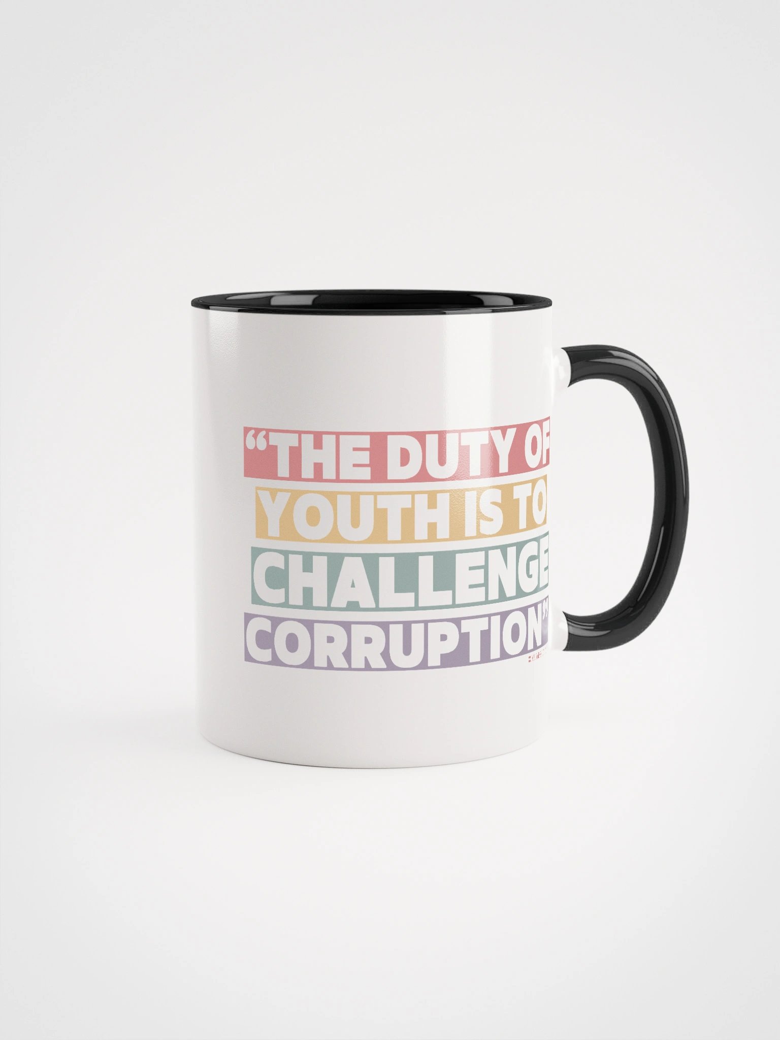 The Duty of Youth is to Challenge Corruption Quote Mug - Being Liberal product image (14)