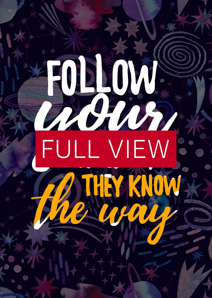 Follow your dreams [neon/synthwave/vaporwave/watercolor] — aesthetic watercolor poster, neon space poster, retrowave poster, motivation quotes product image (3)