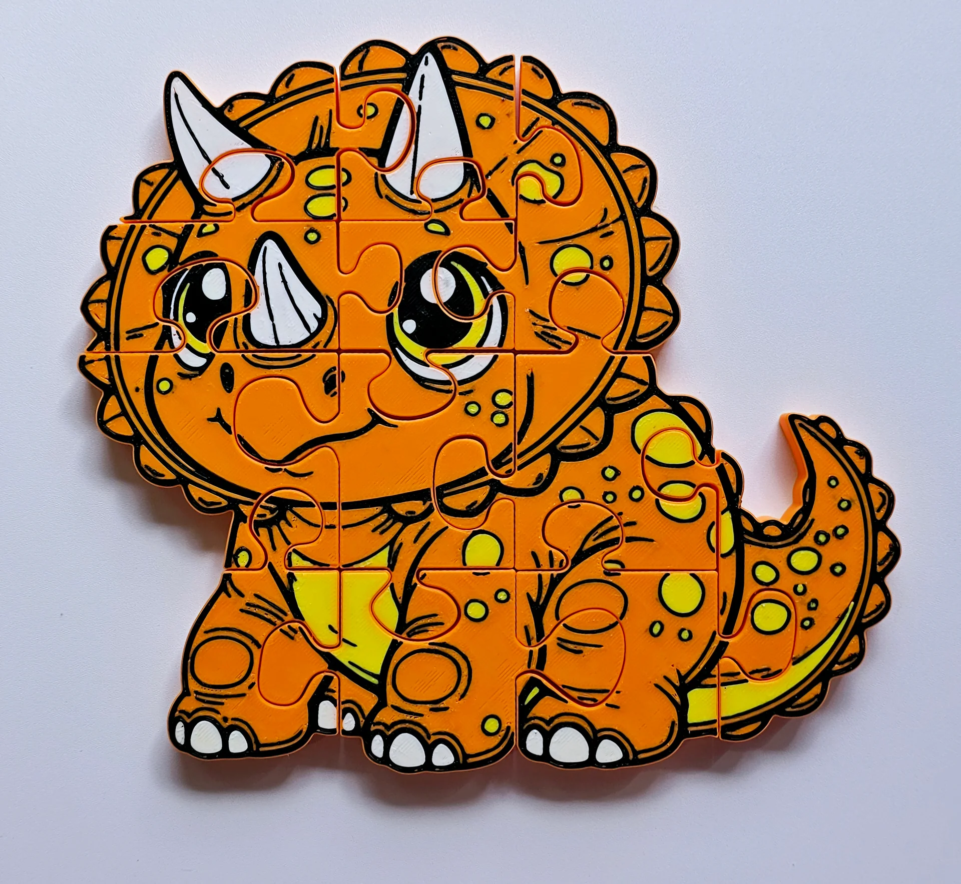 Triceratops Dinosaur 3D Printed Jigsaw Puzzle – A Prehistoric Challenge for Young Explorers! product image (1)