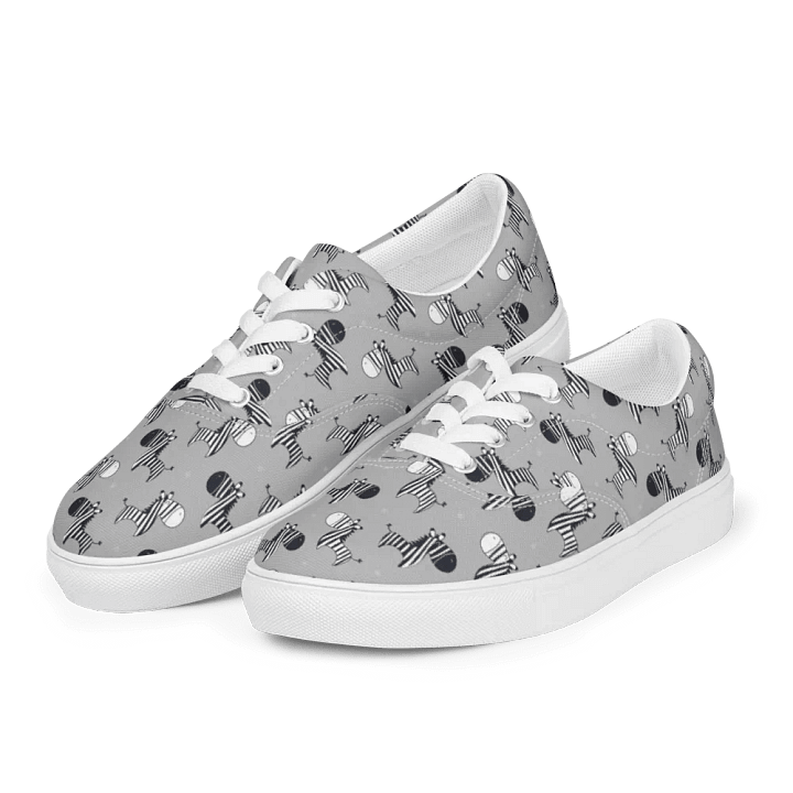 Kawaii Mystique Zebra Lace-up Canvas Shoes product image (1)