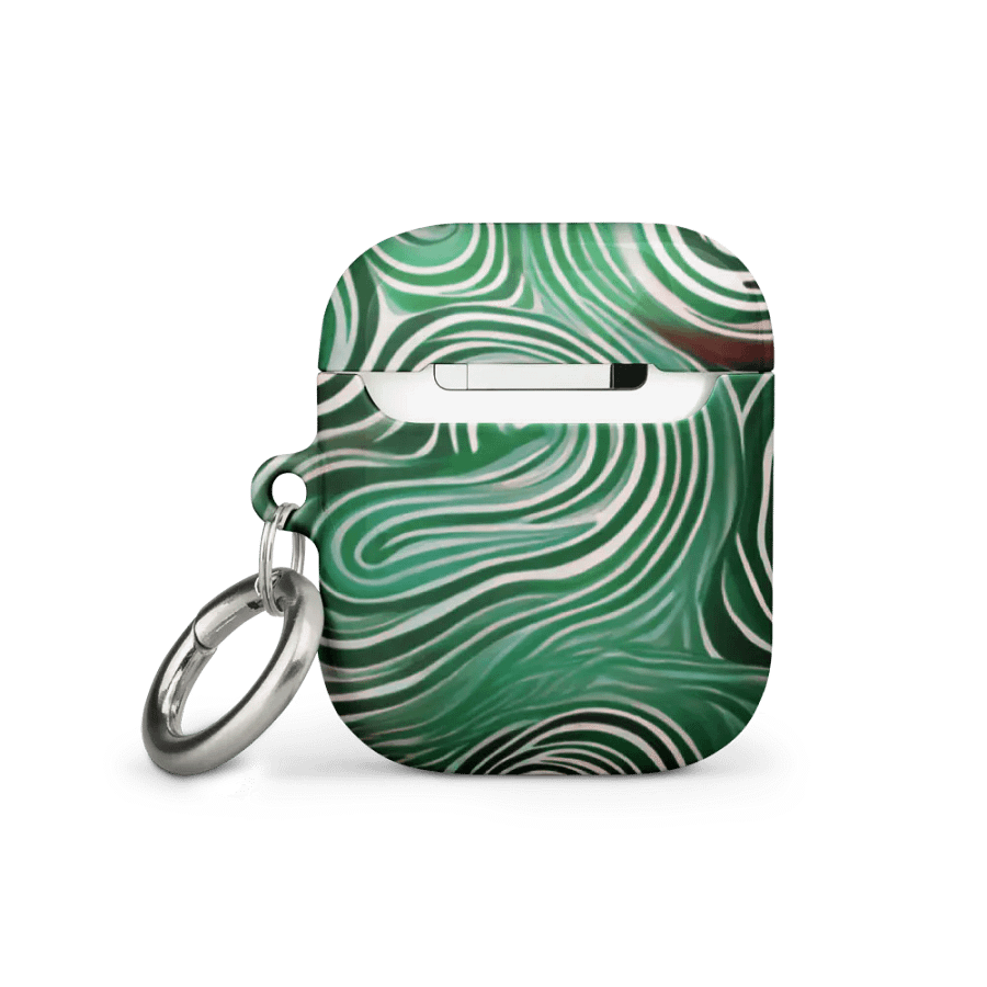 Funky Cool Green Liquid Tie-Dye Airpods Case product image (12)