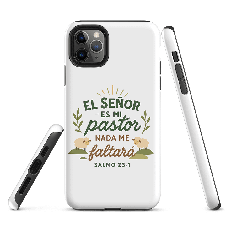 Tough iPhone® Case – “El Señor es mi Pastor” – Spanish Bible Verse product image (1)