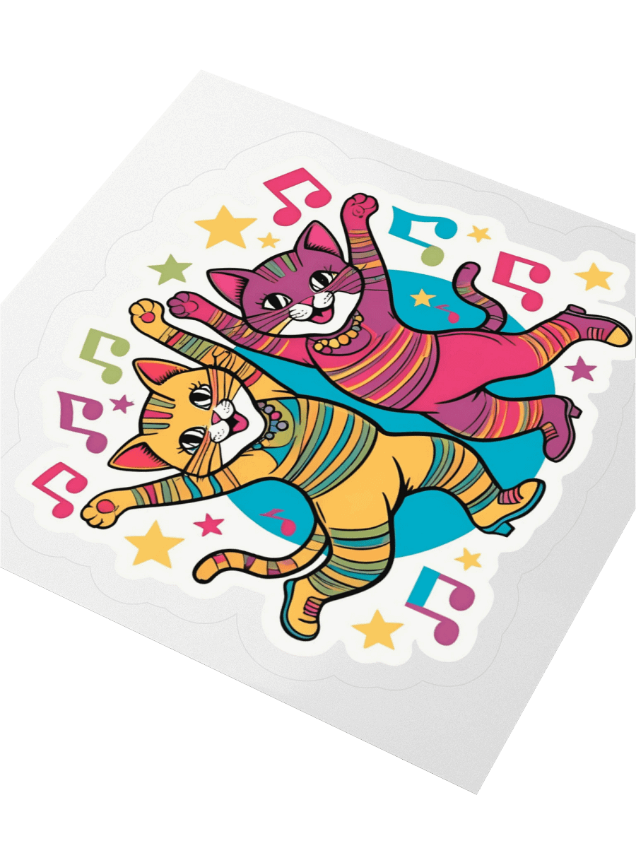 Funky Feline Dance Party Stickers product image (3)