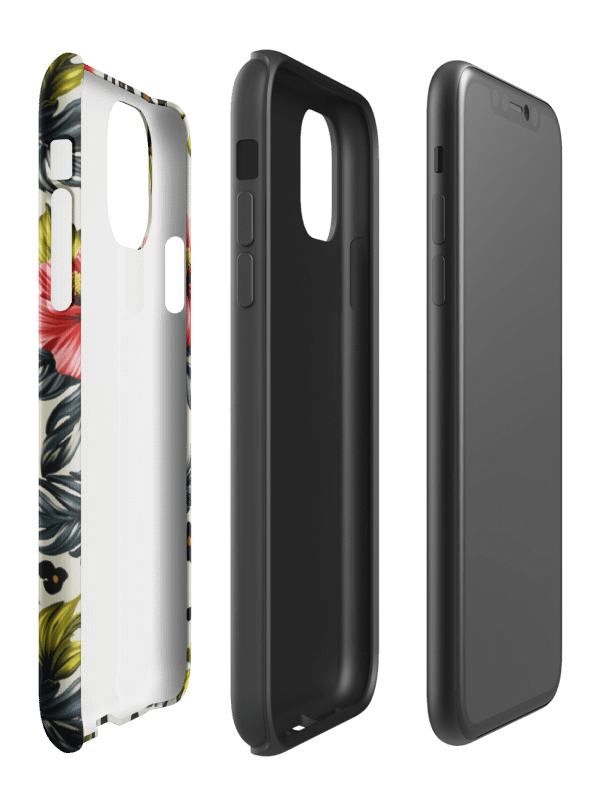 Floral Tropical Hibiscus Leopard Spots - Tough Phone Case product image (47)