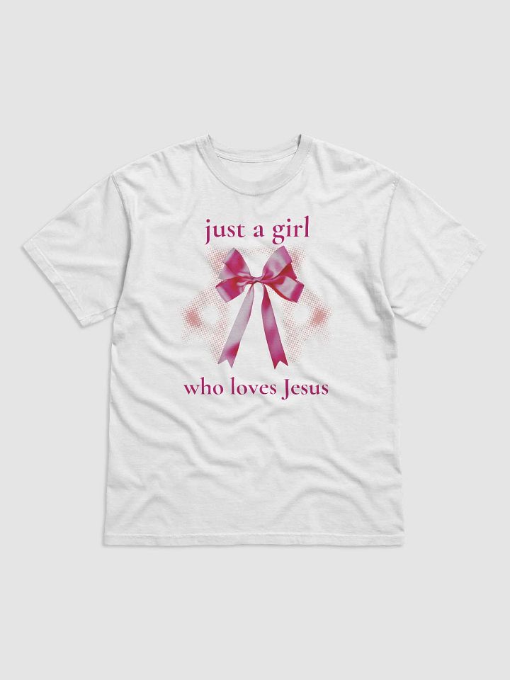 Just a Girl Who Loves Jesus T-Shirt – Christian Coquette Aesthetic – Faith-Based Comfort Colors Tee product image (2)