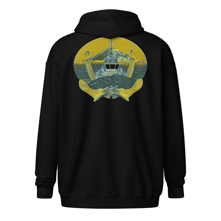 Twin anchor yellow Mount Rainier Marshall Foss Zip Hoodie product image (1)