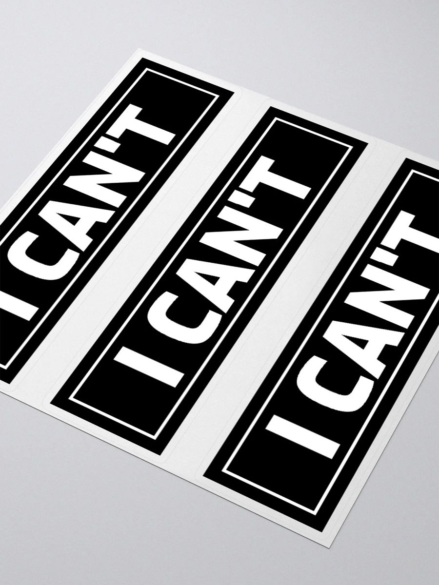 I CAN'T x3 stickers product image (9)