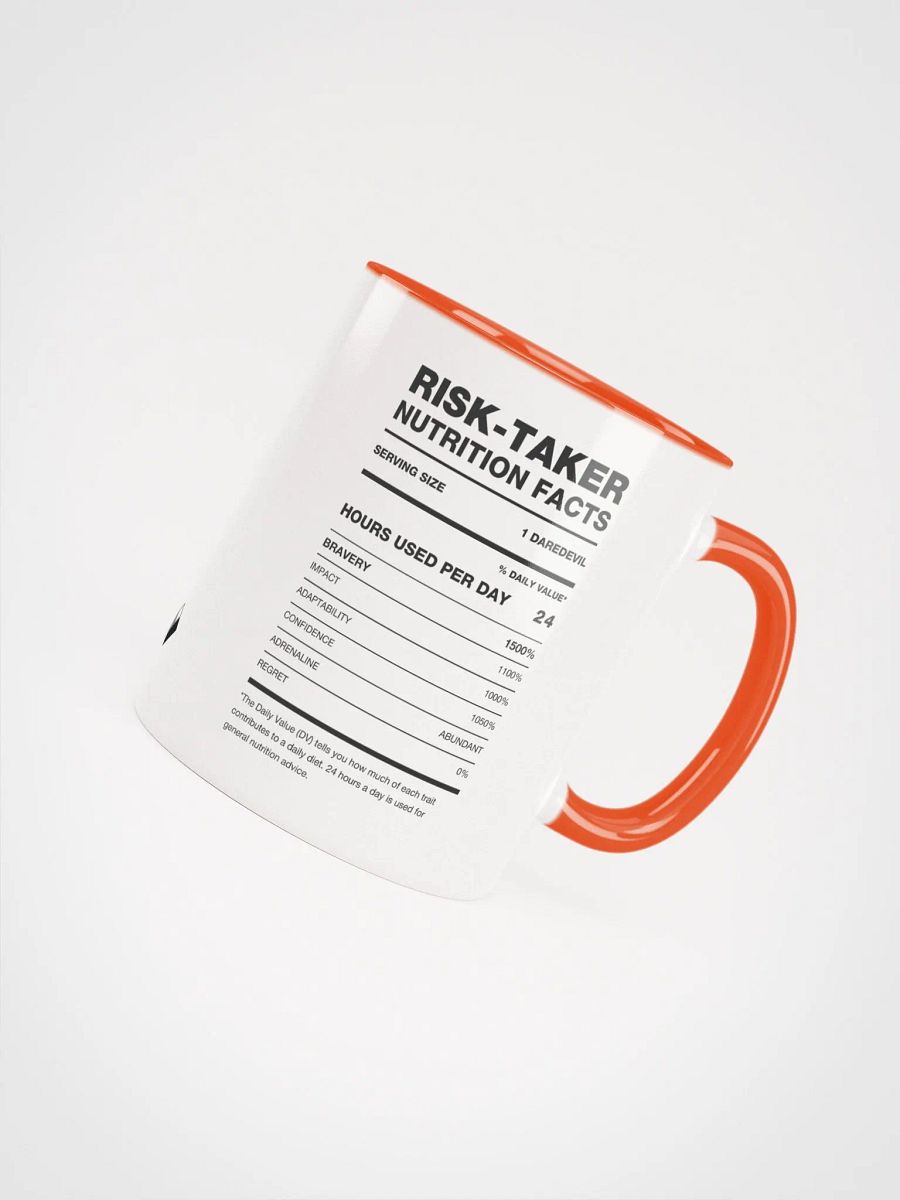 RISK-TAKER Nutrition Facts Ceramic Mug product image (4)