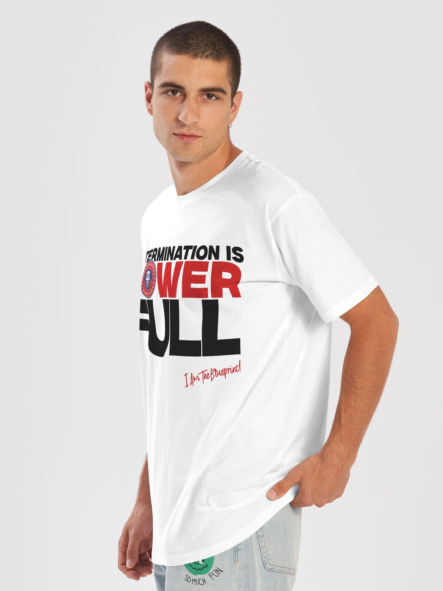 PA Determination "Power" Unisex White Tee product image (7)