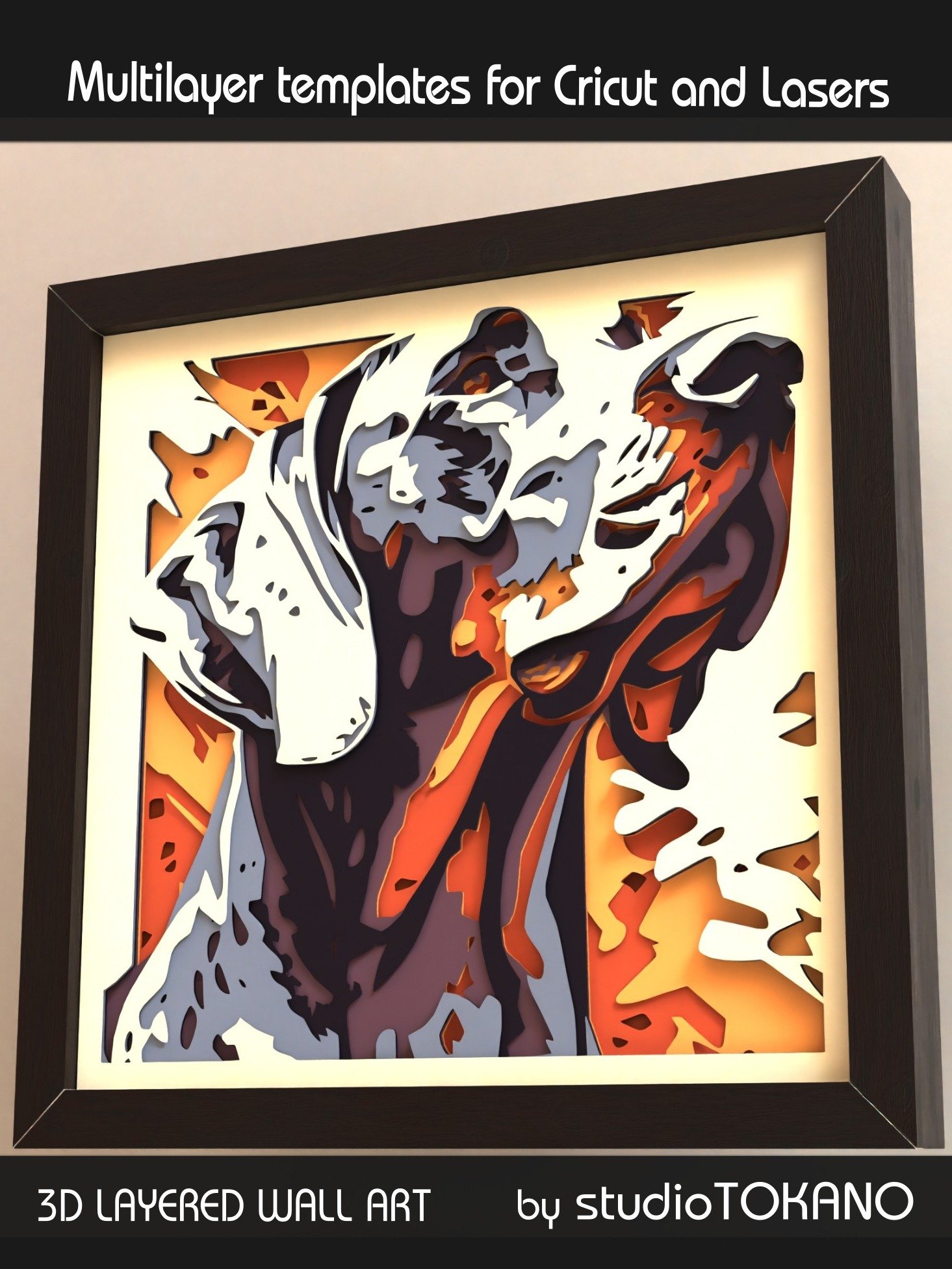 Great Dane Dog 3D Layered SVG product image (4)