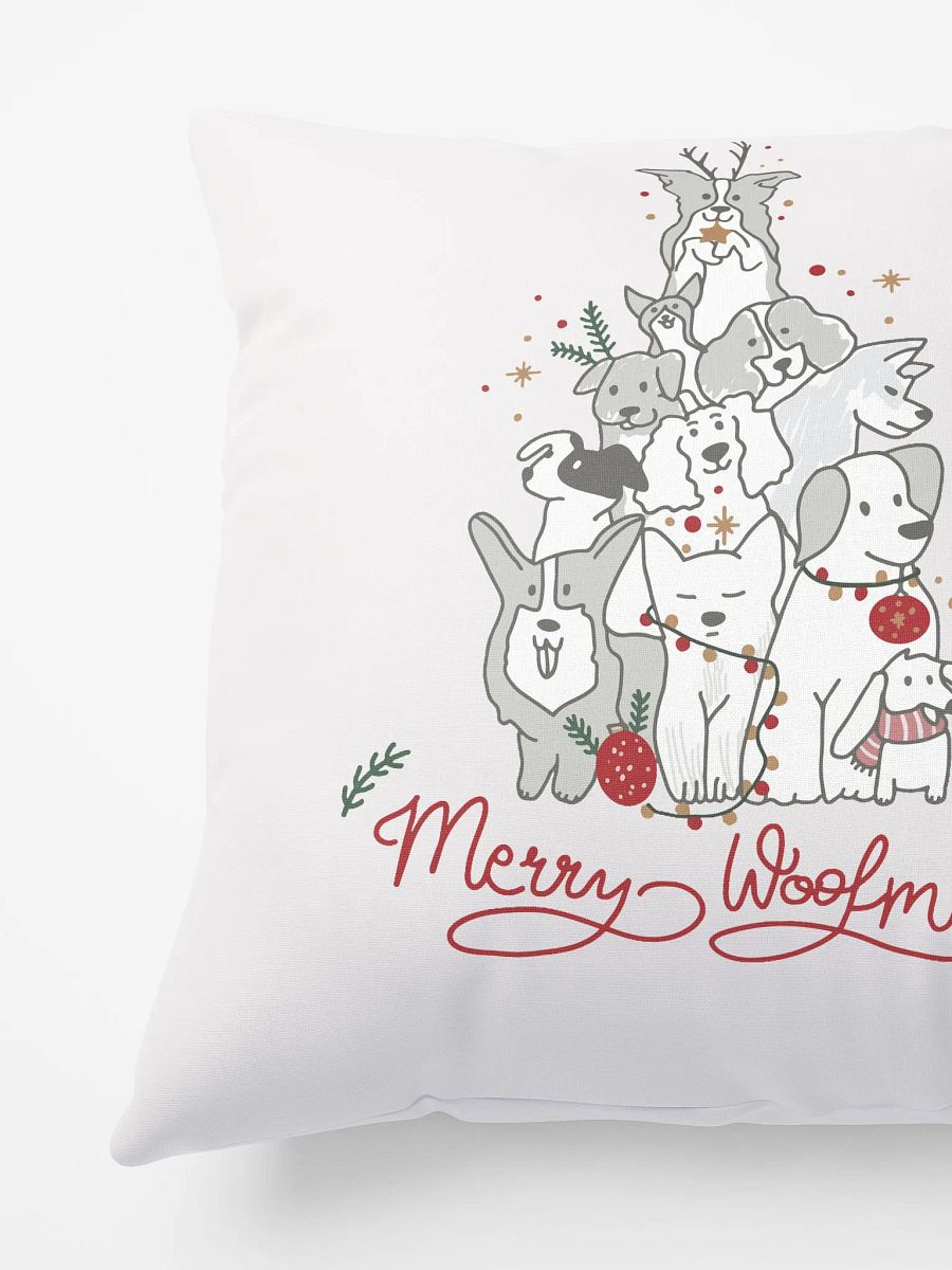 Merry Woofmas Print Pillow product image (3)