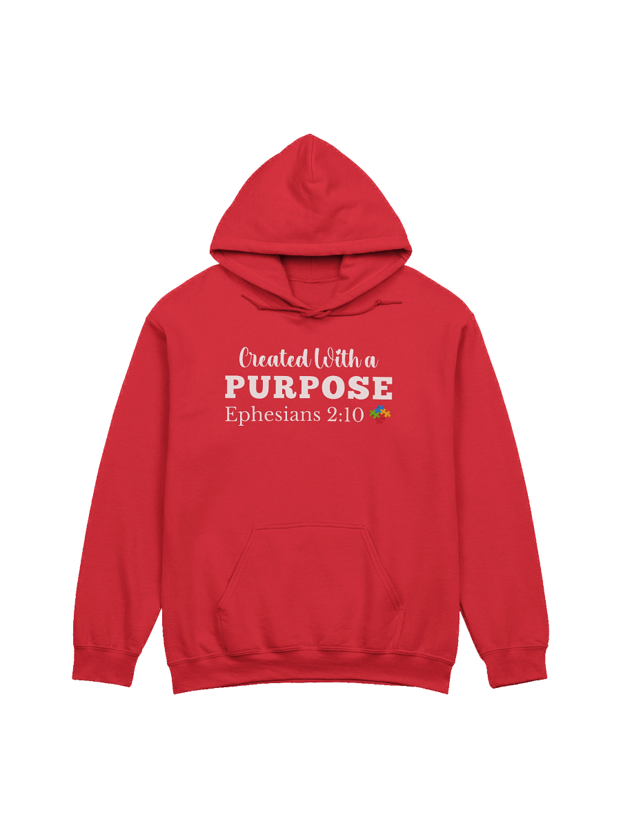 Created With A Purpose Christian Gildan Hoodie | Autism Acceptance I Gift To Mom, Dad, Child With Autism product image (1)
