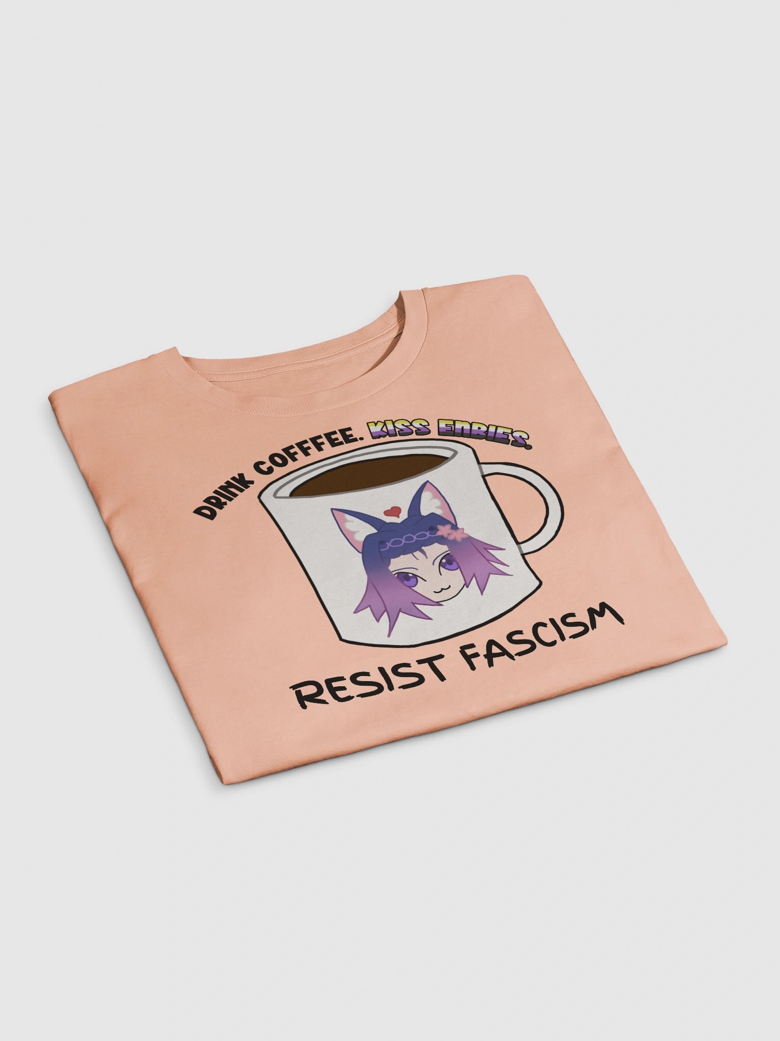 Drink Coffee. Kiss Enbies. Resist Fascism Crop product image (17)
