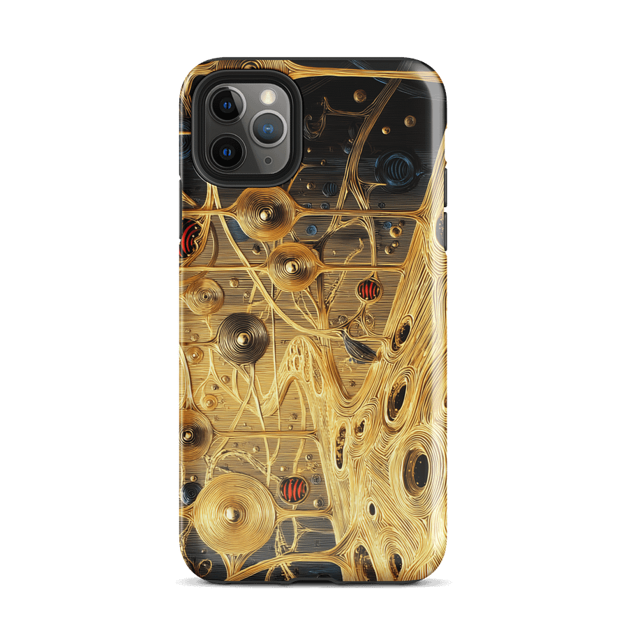 Golden Neural Pathways iPhone Tough Case product image (2)