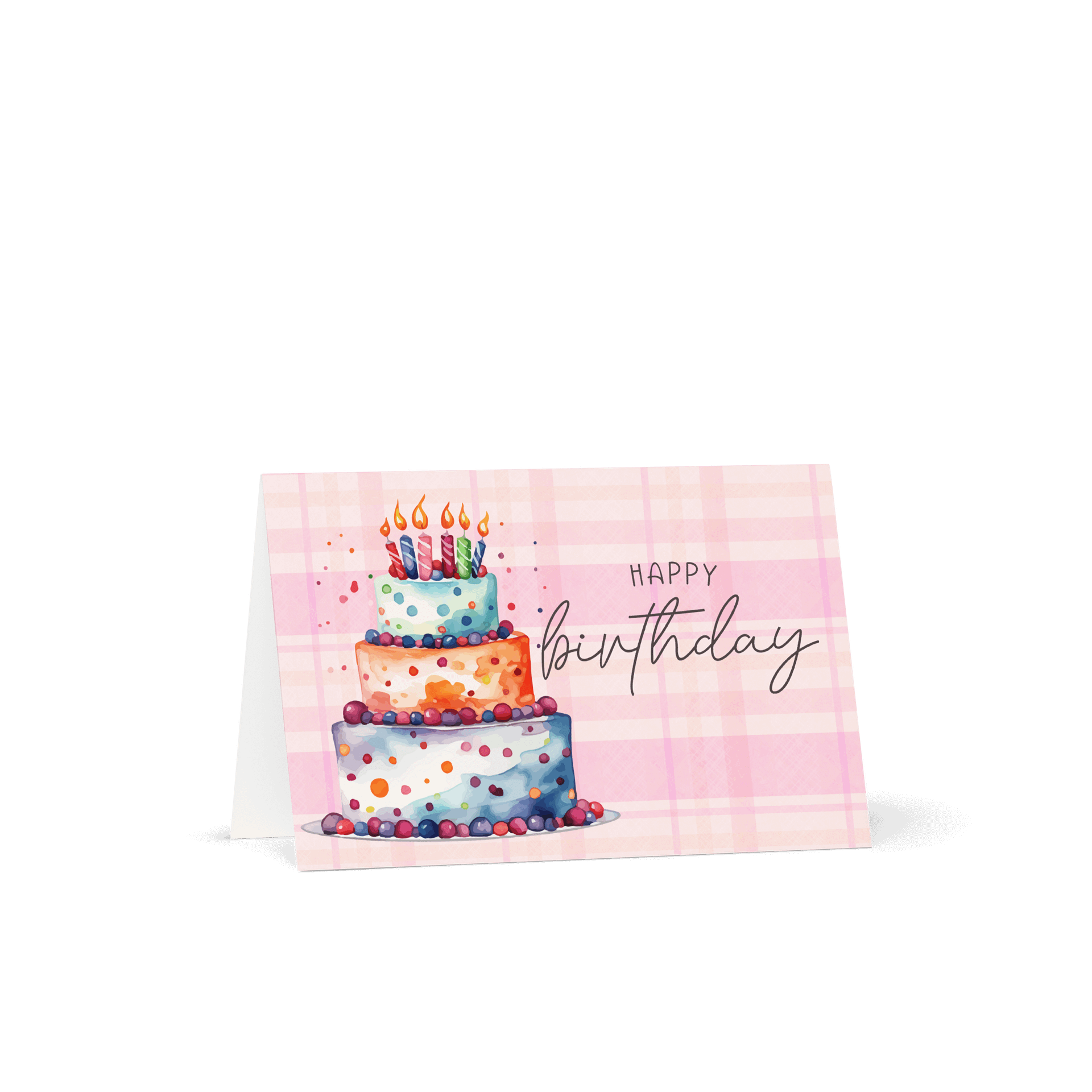 Pink Birthday Cake Greeting Card product image (2)