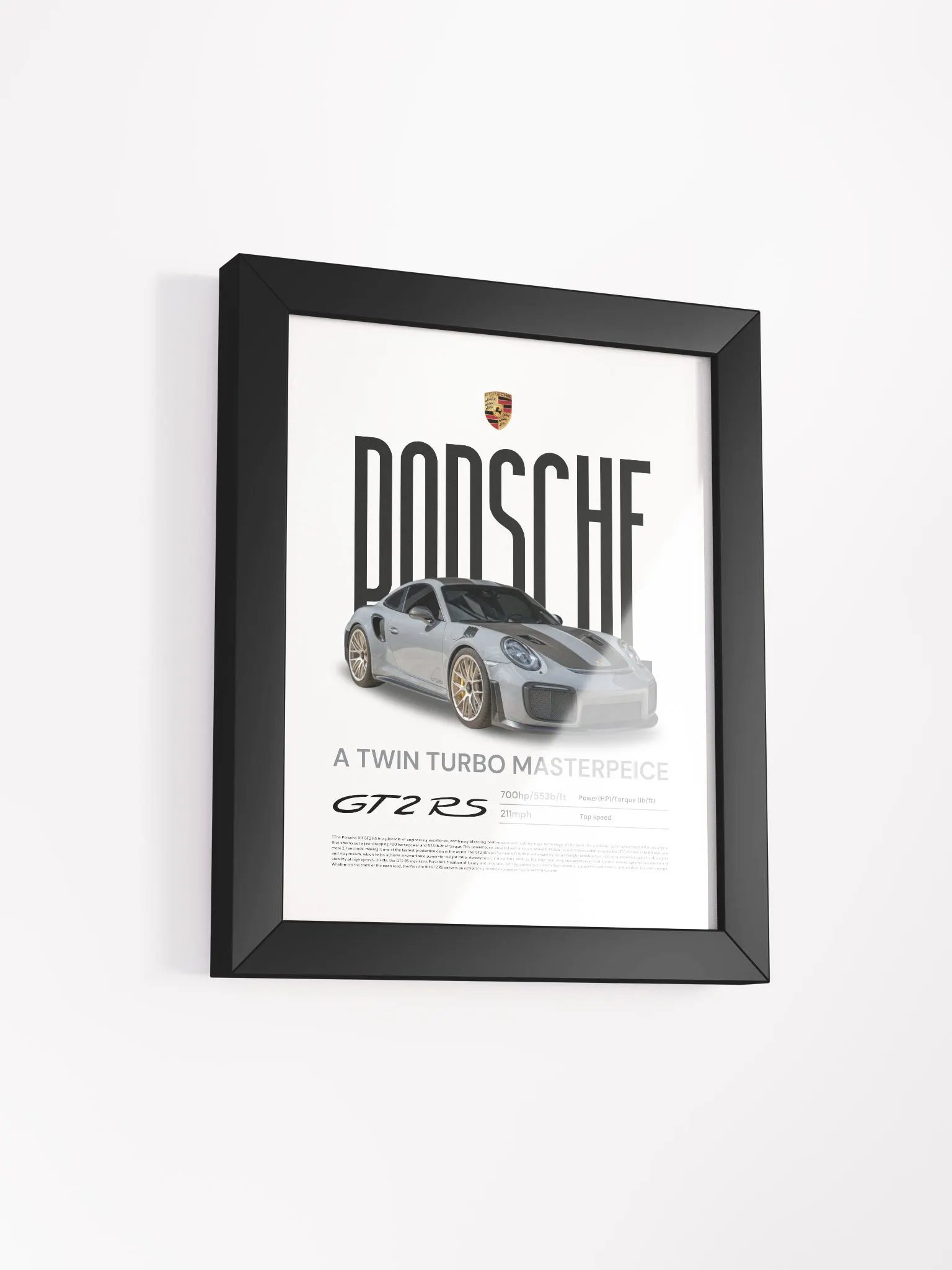 PORSCHE GT2RS FRAMED POSTER product image (2)