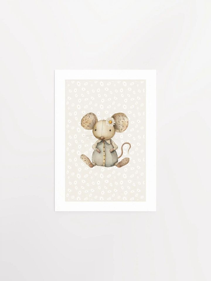 Boho Daisy and Mouse Nursery Print product image (2)