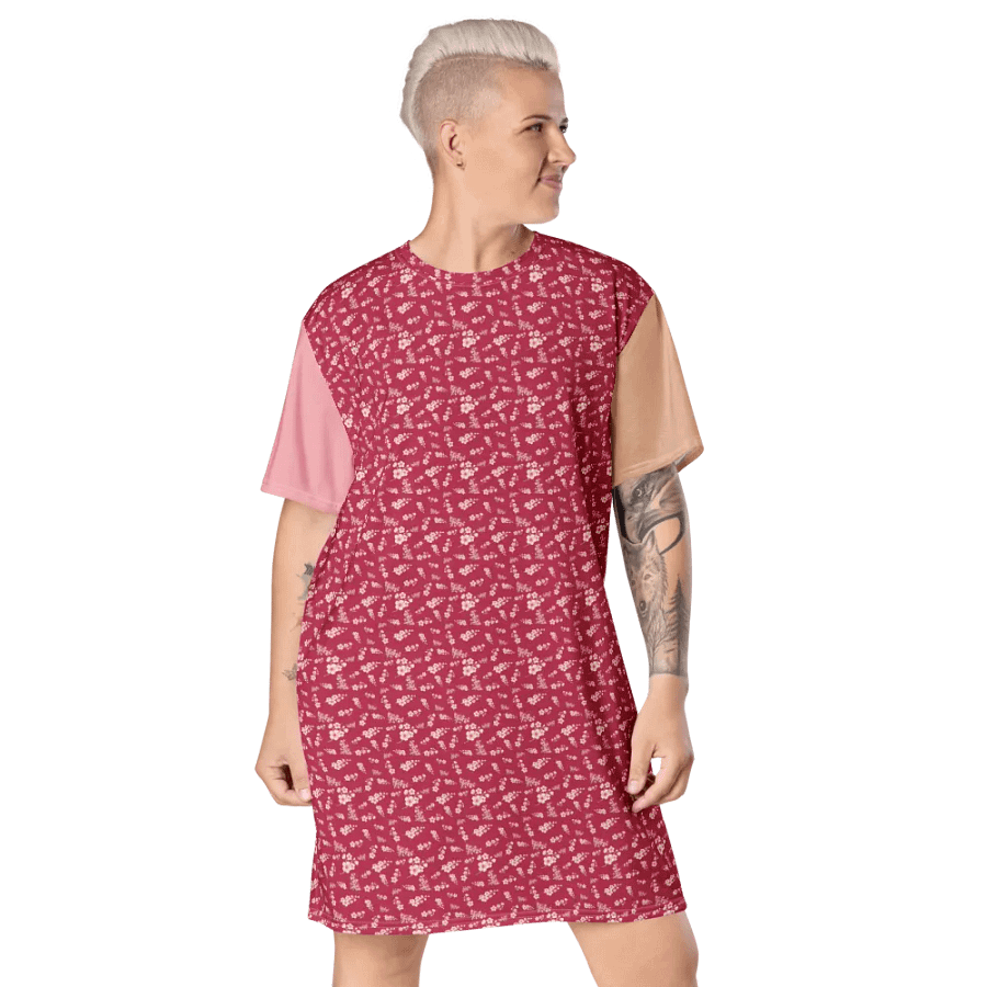 Cherry Blossoms on Magenta Women's T-Shirt Dress product image (7)