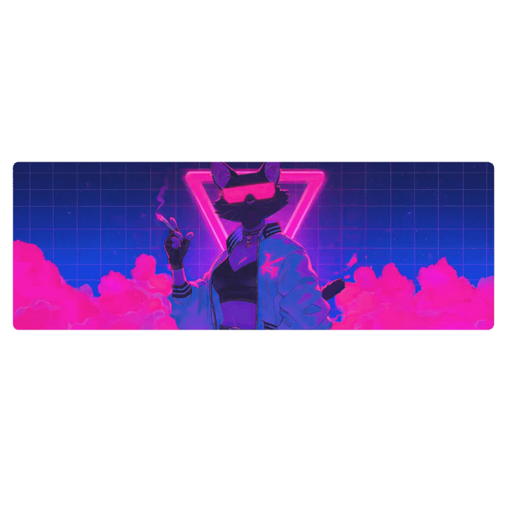 Neon Cat Yoga Mat product image (1)