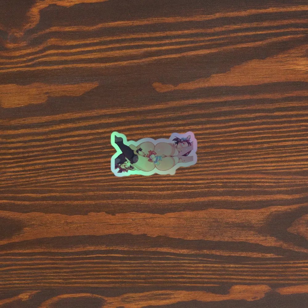 Red and Blue Hentai Sticker Holographic product image (5)