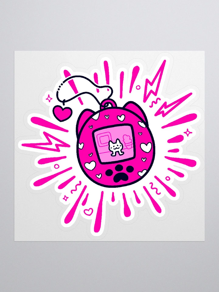 Lovely Digital Meow Sticker - Hot Pink product image (3)
