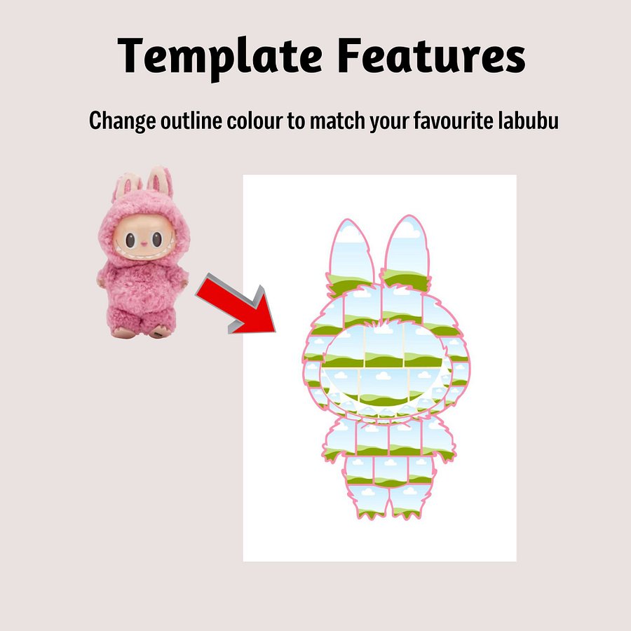 Labubu Photo Collage Canva Template product image (6)