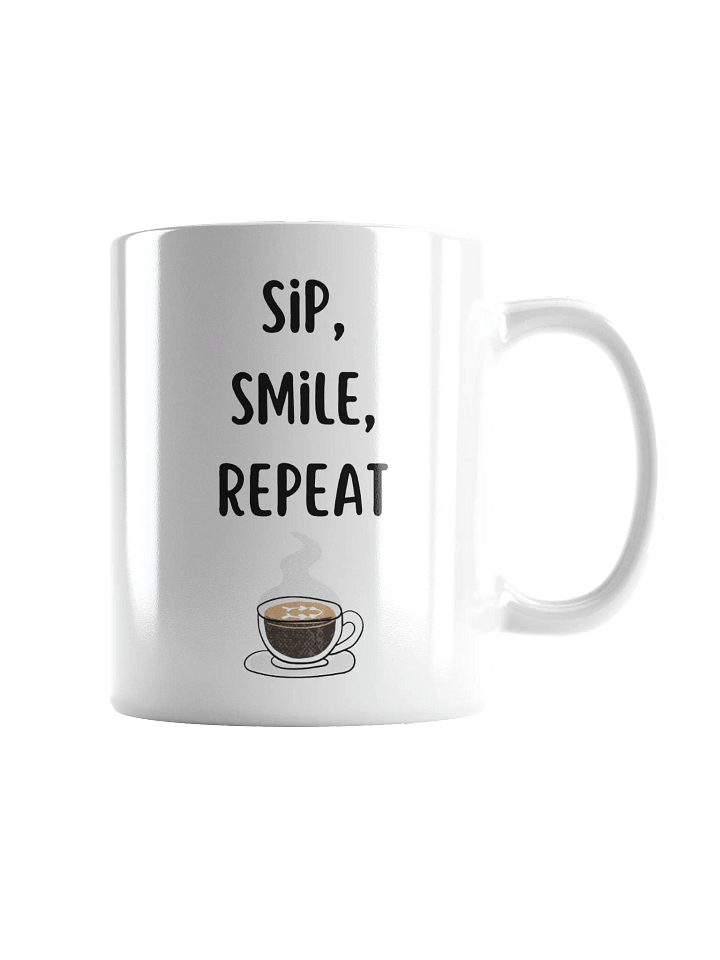SIP, SMILE, REPEAT - Inspirational Ceramic Coffee Mug | 11 oz, 15 oz, 20 oz Sizes product image (1)