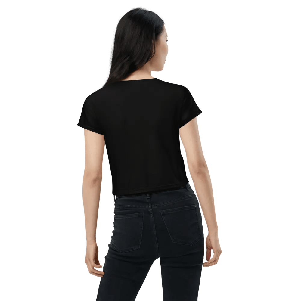 Dancing for Demeowcracy White Cat Silhouette Crop Tee product image (8)