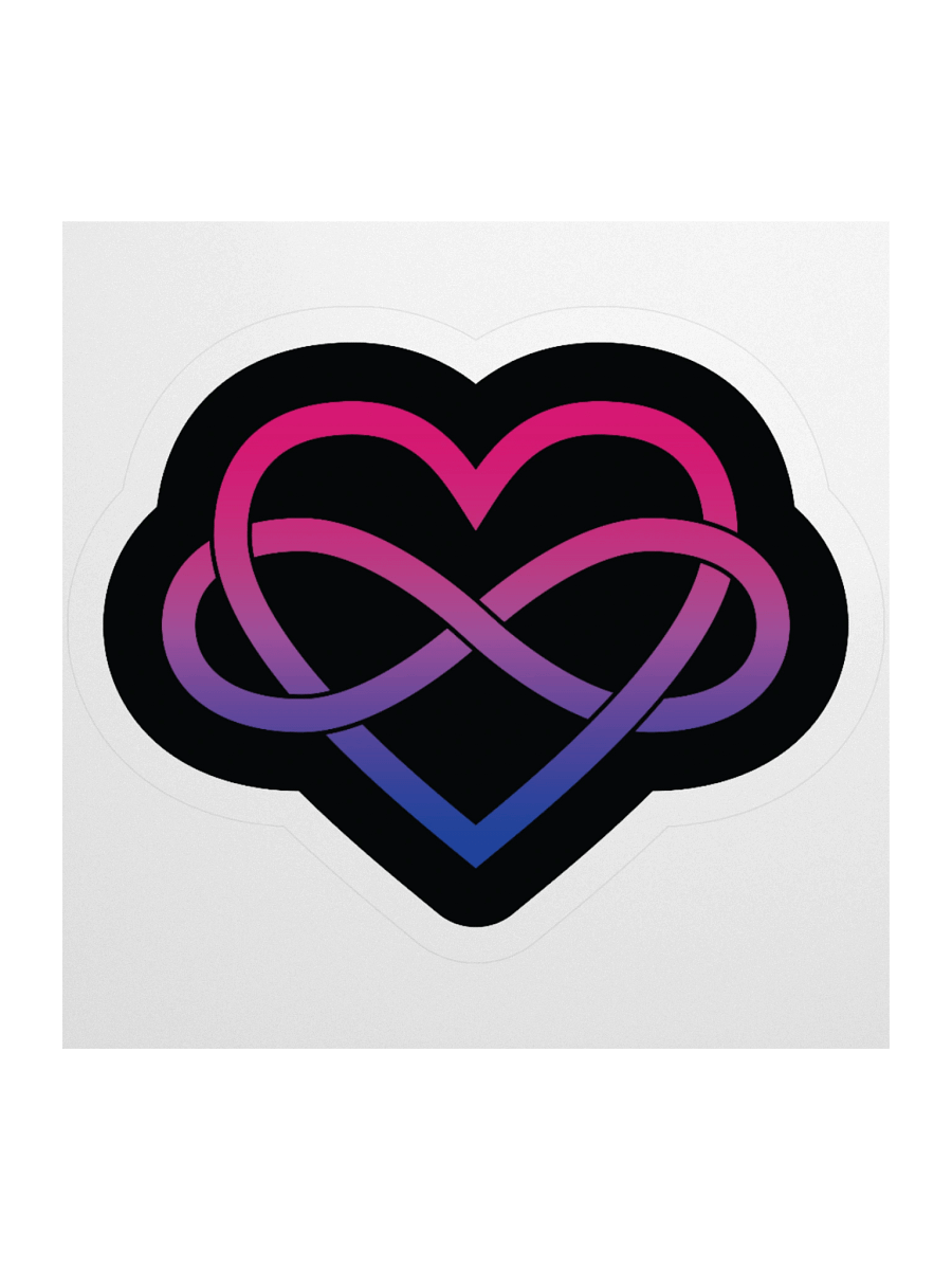Bisexual Pride Gradient Polyamory Infinity Heart Sticker product image (1)