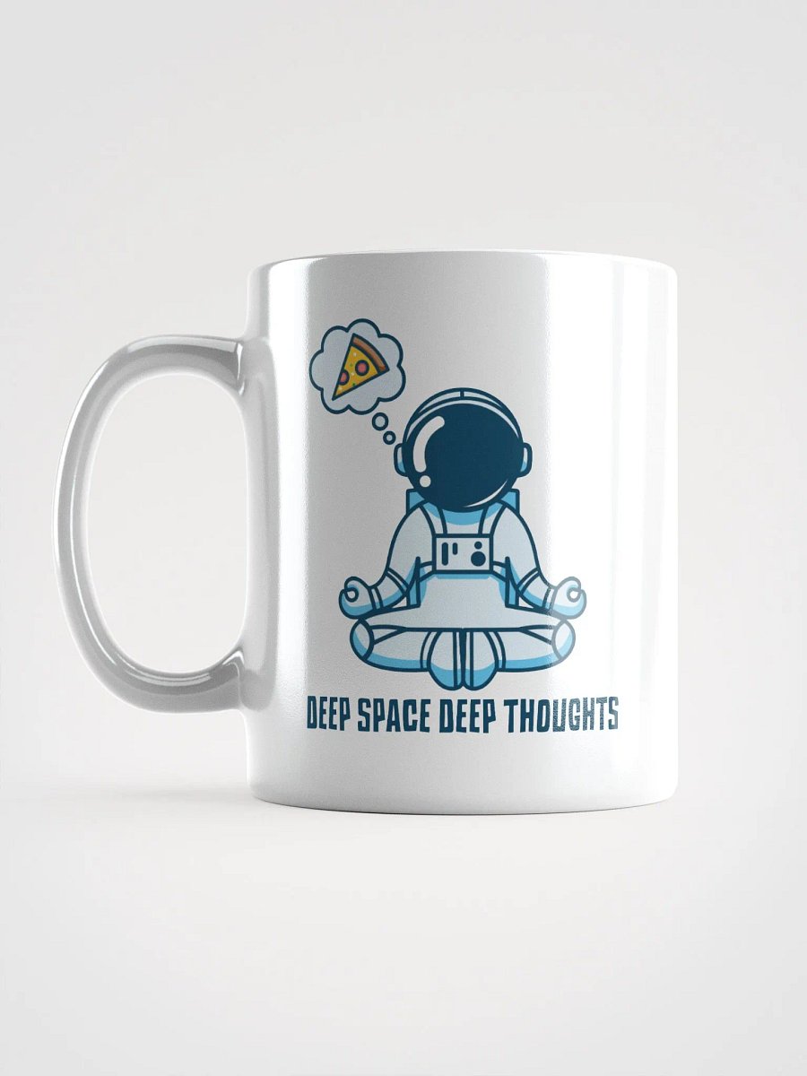 Deep Space, Deep Thoughts – Funny Meditating Astronaut Mug product image (5)