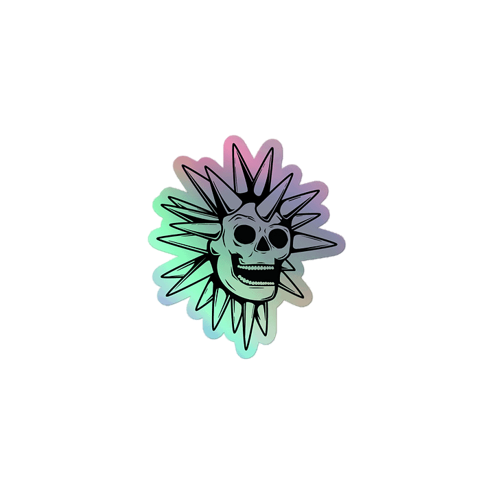 Holographic Disco Skull Sticker product image (1)