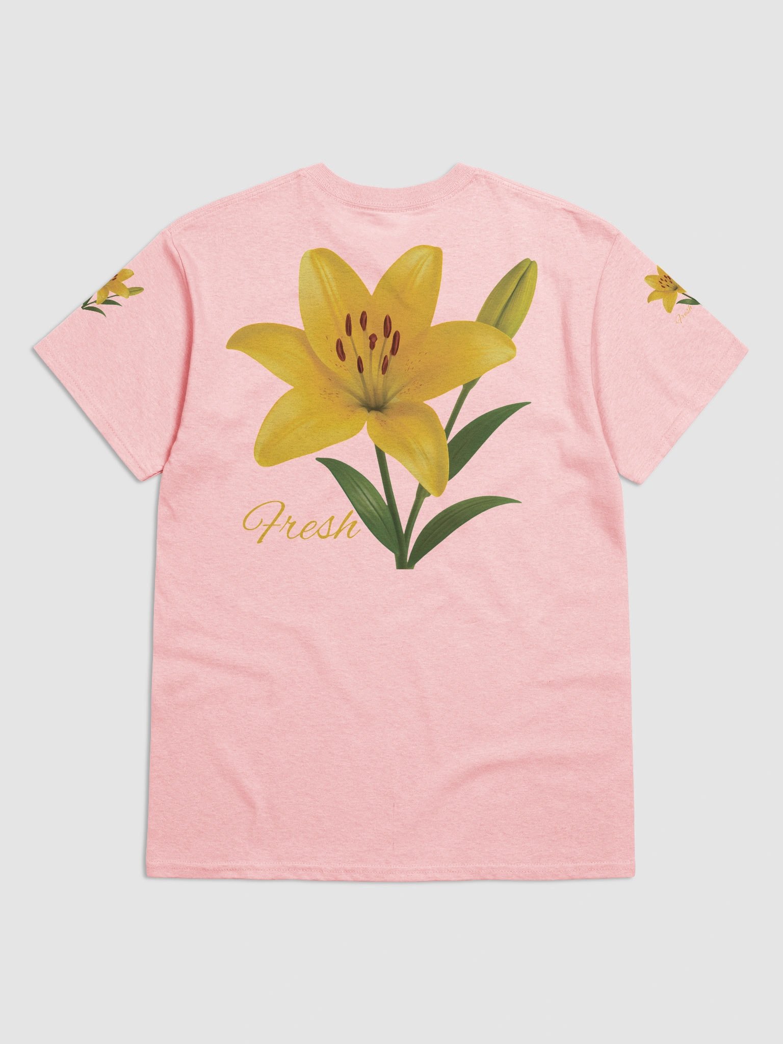 Fresh Yellow Lily Flower – Botanical Floral Graphic Tee product image (22)