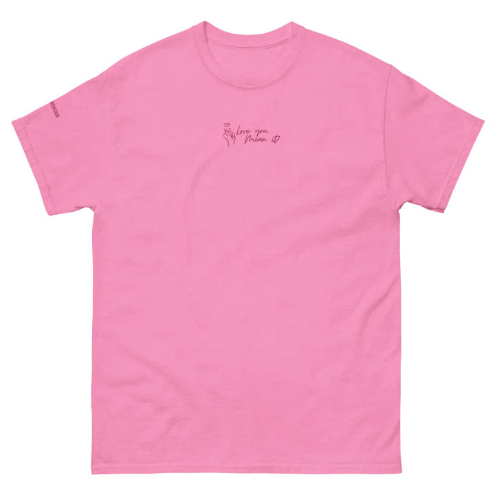 Pink 'Finger Heart' Embroidered T-shirt product image (1)