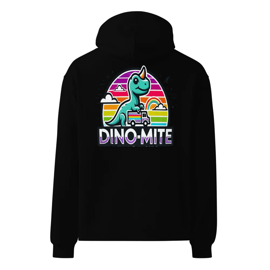 DINO-MITE Rainbow Dinosaur Oversized Hoodie product image (3)