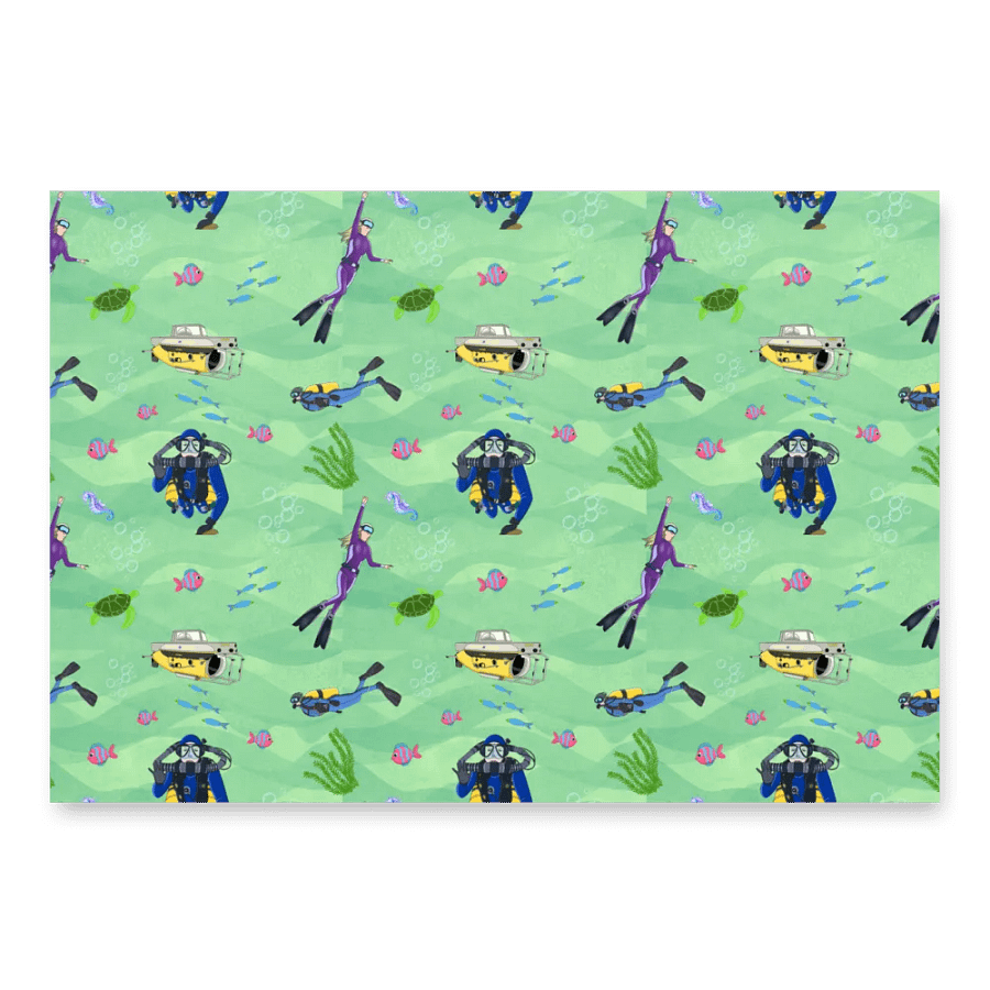 Deep Diving Wrapping Paper Set product image (3)