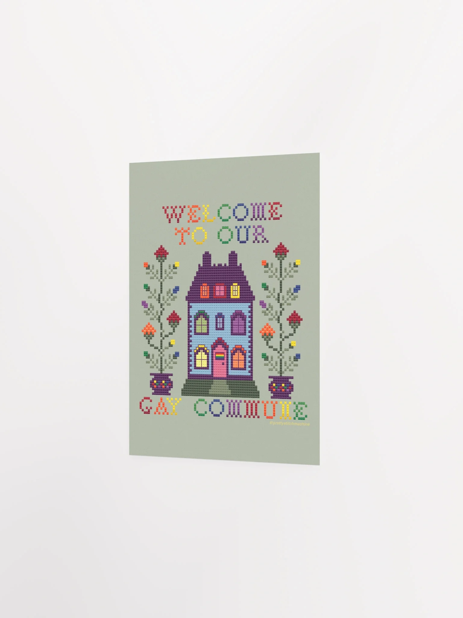 Welcome to Our Gay Commune Print - Pride Flag product image (2)